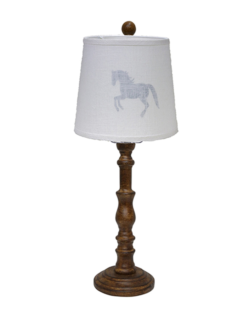 Ahs Lighting & Home Decor 21in Townsend Brown With Horse Silhouette Table Lamp