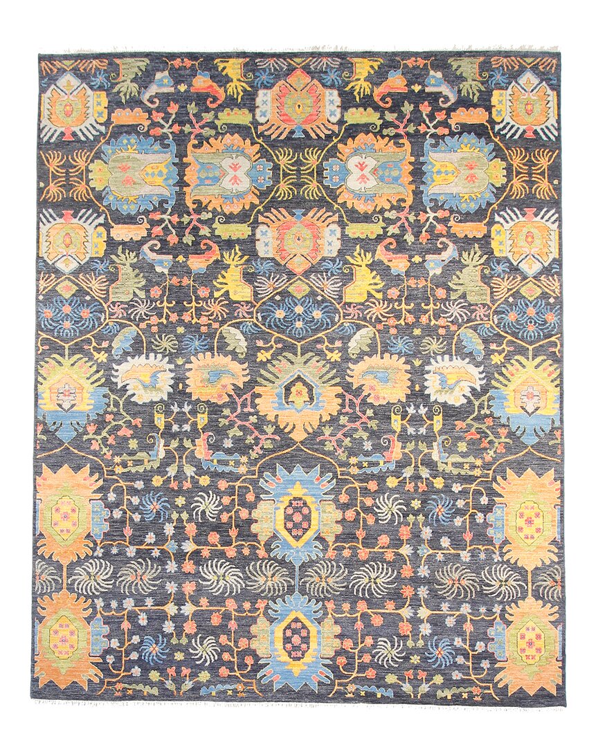 F.j. Kashanian Liam Wool Rug In Blue