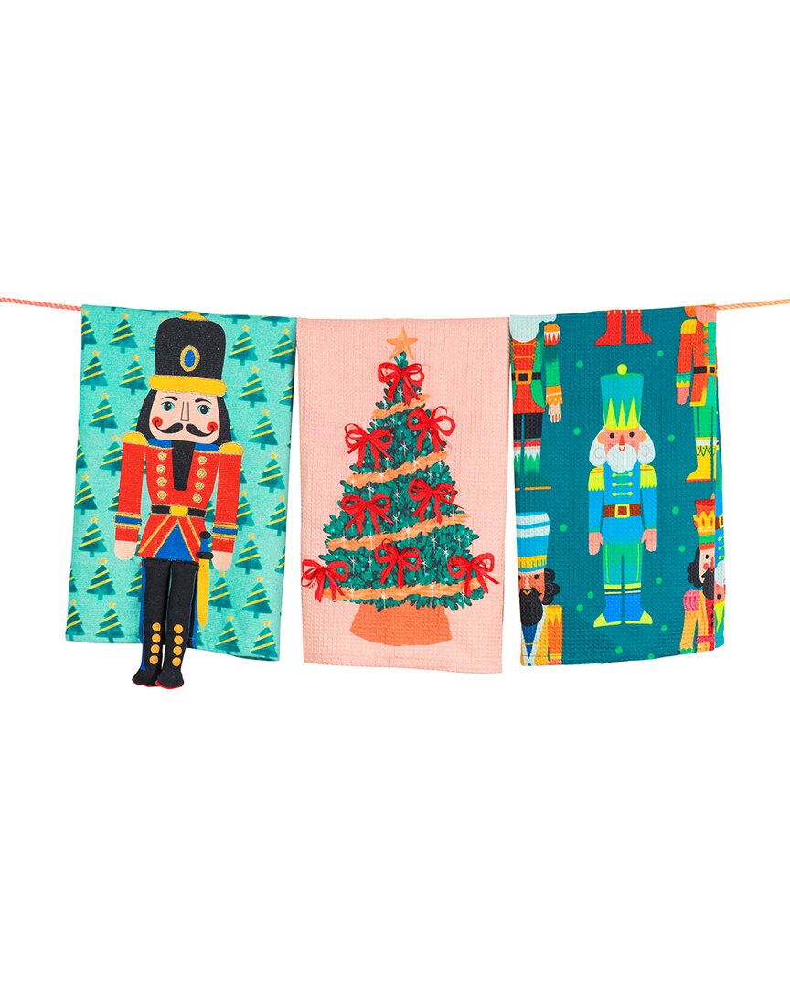Tiramisu Set Of 3 The Nutcracker Suite Artisan Kitchen Tea Towel Set In Multi