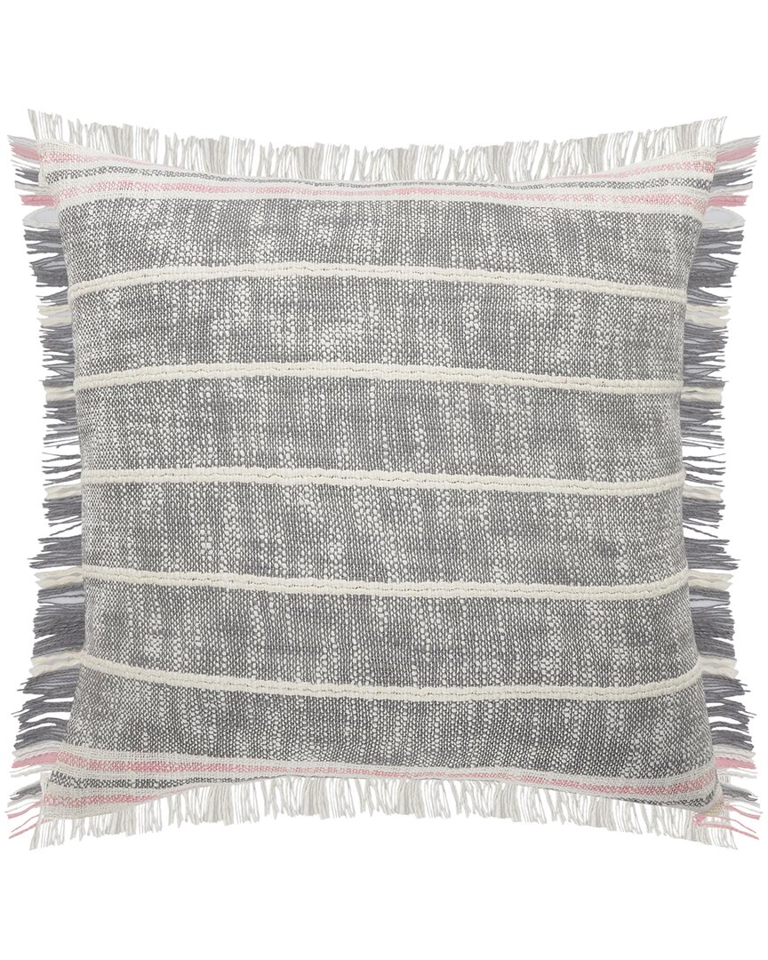 Lr Home Angelica Striped Fringe Throw Pillow