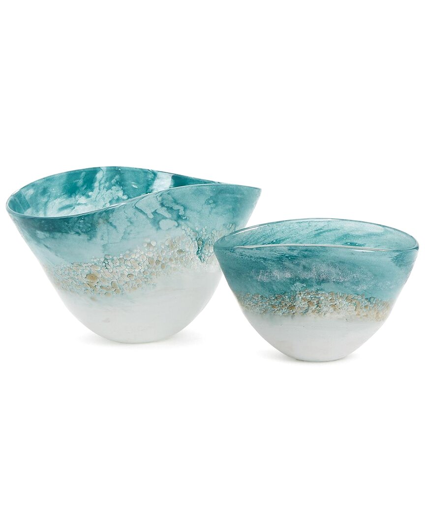 TOZAI TOZAI SET OF 2 SEAFOAM BOWLS