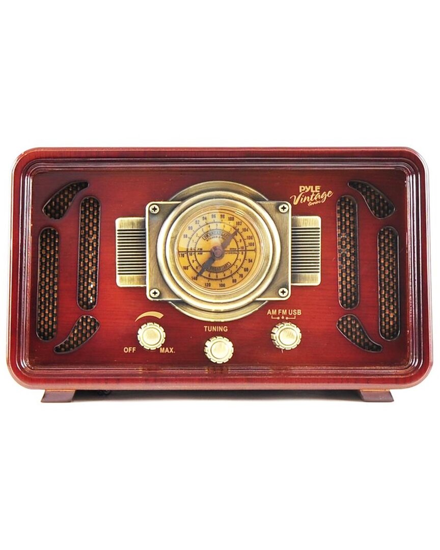 Pyle Retro Style Radio With Modern Tech In Brown