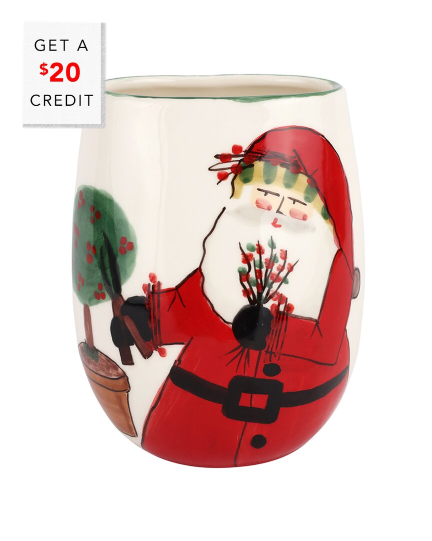 Vietri Old St. Nick Small Vase