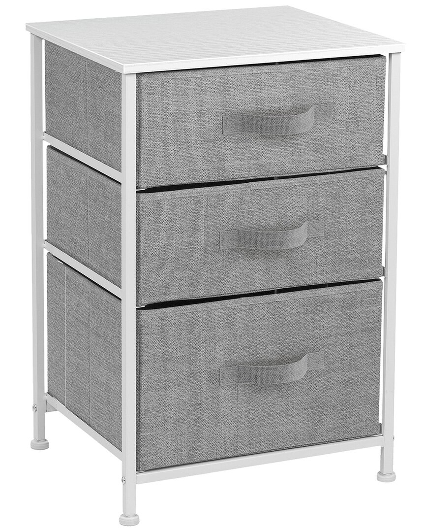 Shop Sorbus 3 Drawer End Table In White