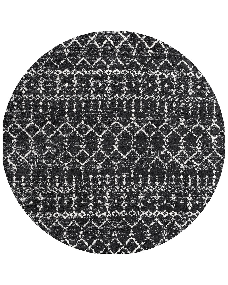 Jonathan Y Moroccan Hype Boho Vintage Diamond Area Rug In Black