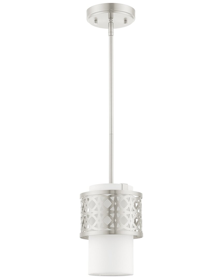 Livex Lighting 1 Light Brushed Nickel Single Pendant