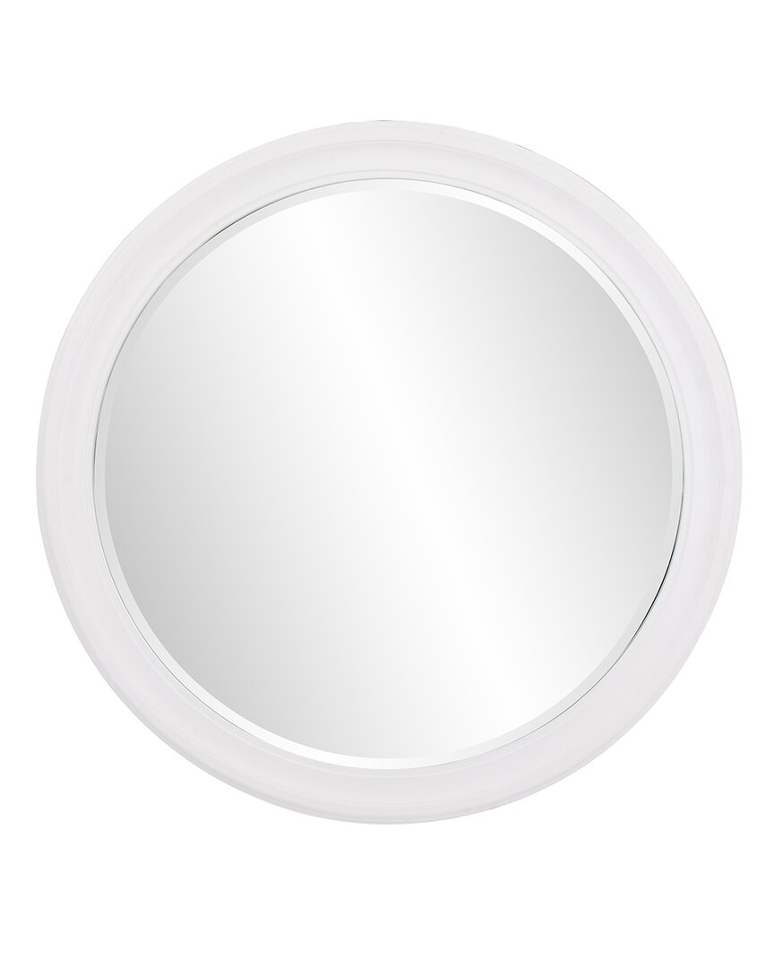 Howard Elliott Howard Elliot George Matte White Round Mirror