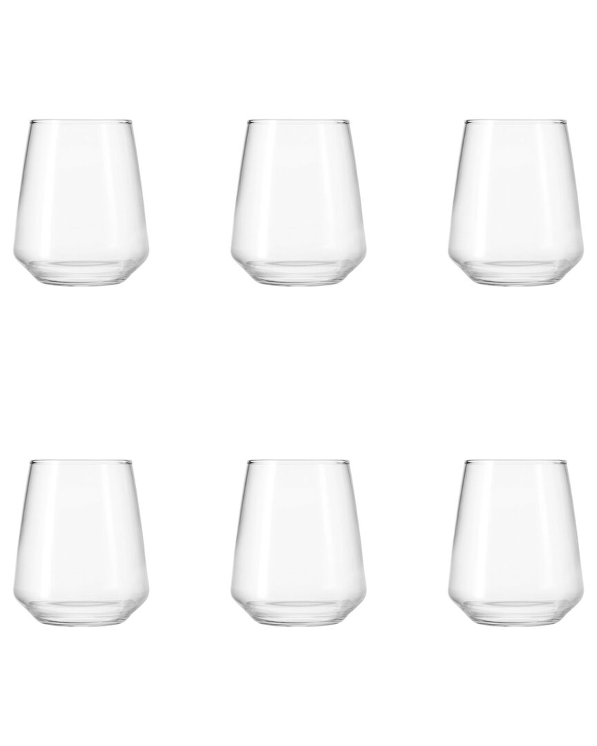 10 Strawberry Street Set Of 6 Contea Glassware: Stemless Wine