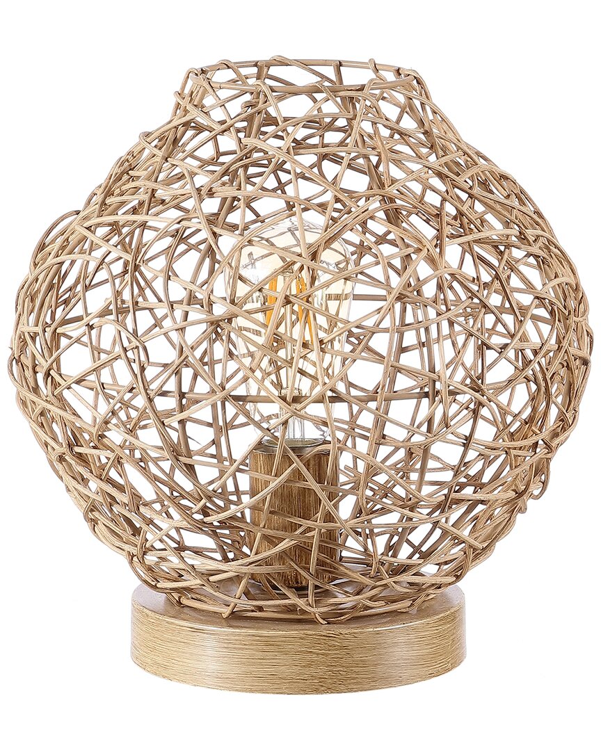 Safavieh Caldera Rattan Table Lamp In Metallic