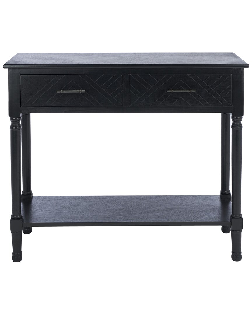 Shop Safavieh Couture Peyton 2 Drawer Console Table In Black