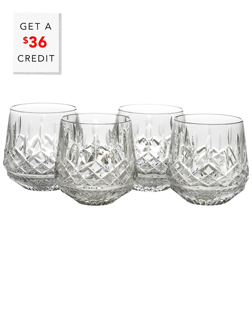 Shop Waterford Lismore Old Fashioned Glasses (set Of 4) With $36 Credit