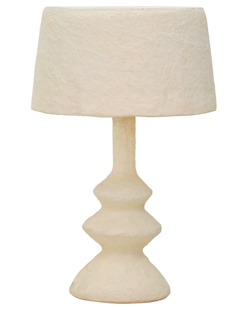 Tov Furniture Cotton Mache Table Lamp In Cream