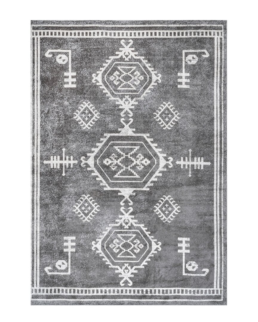Nuloom Kyleigh Southwestern Washable Rug In Grey