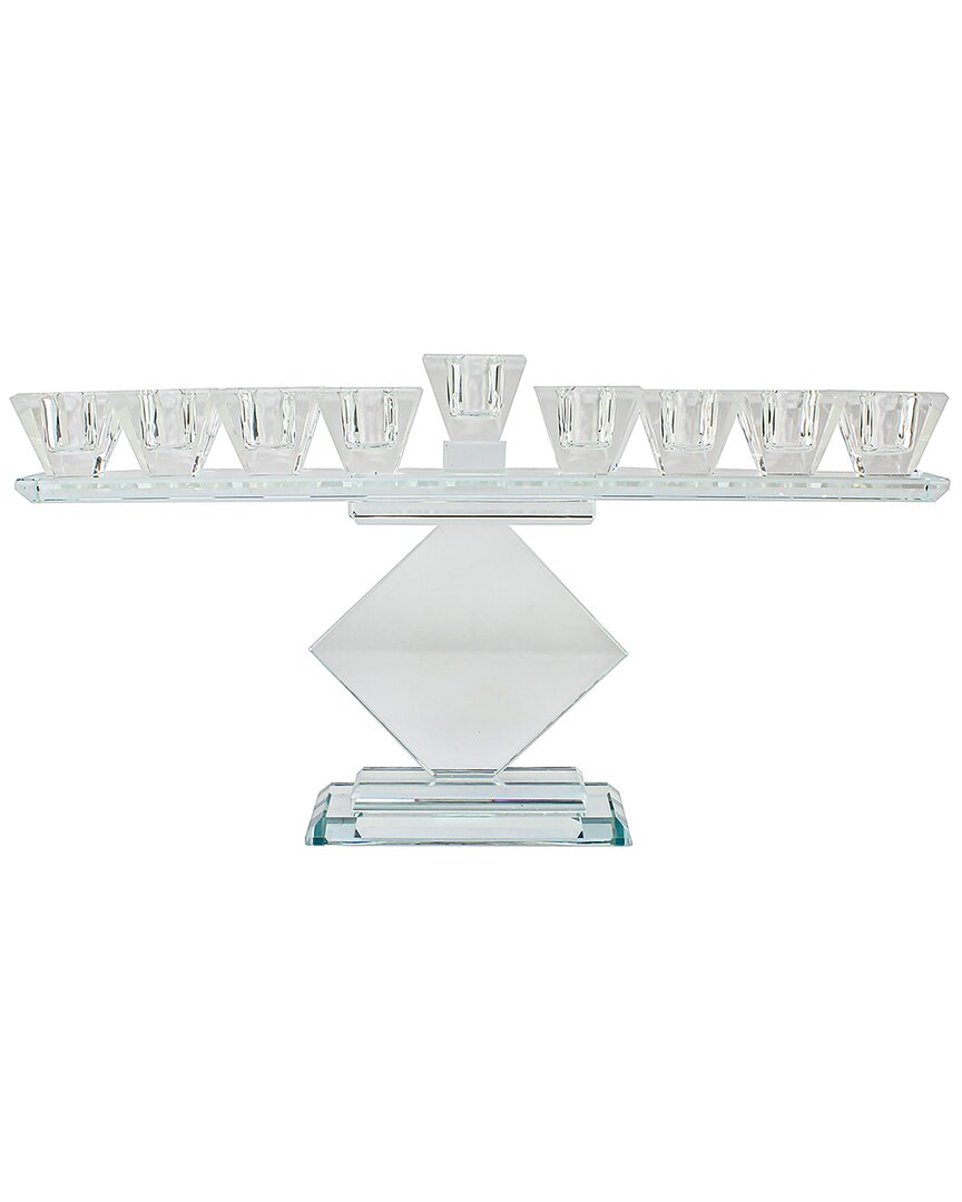 Noble Gift Classical Crystal Menorah In Clear
