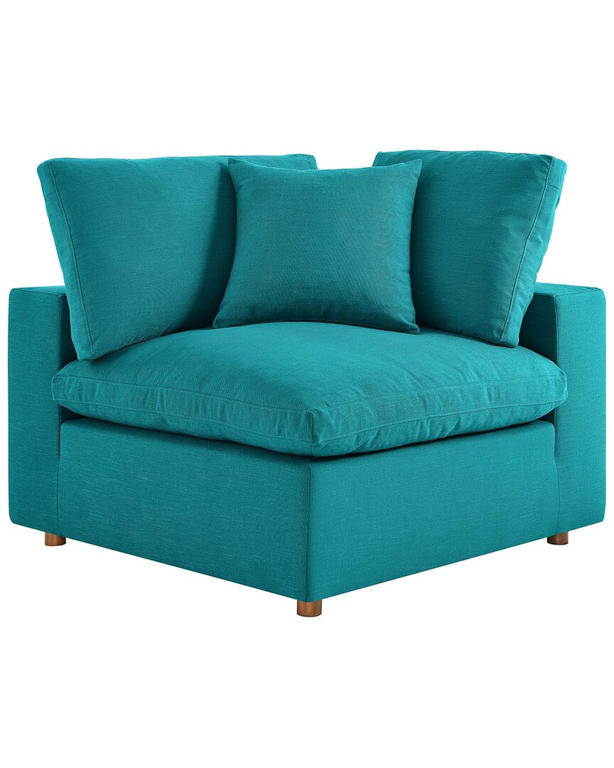 Modway Commix Down Filled Overstuffed Corner Chair In Blue