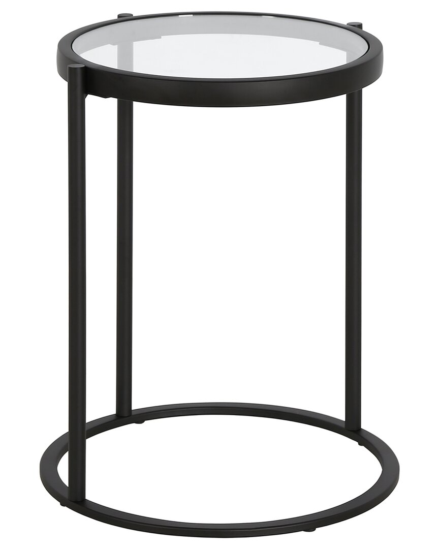 Abraham + Ivy Duxbury 16in Round Side Table In Black