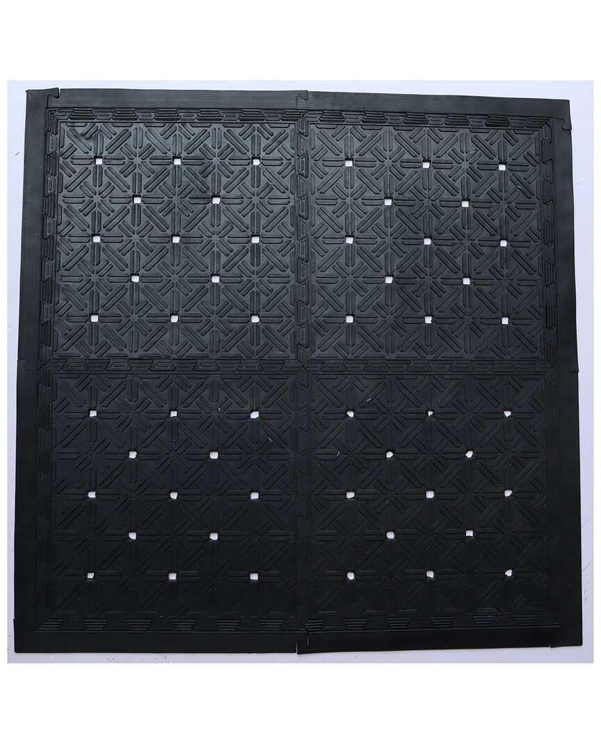 Imports Decor Imports Décor Set Of 4 Rubber Tile With Connectors