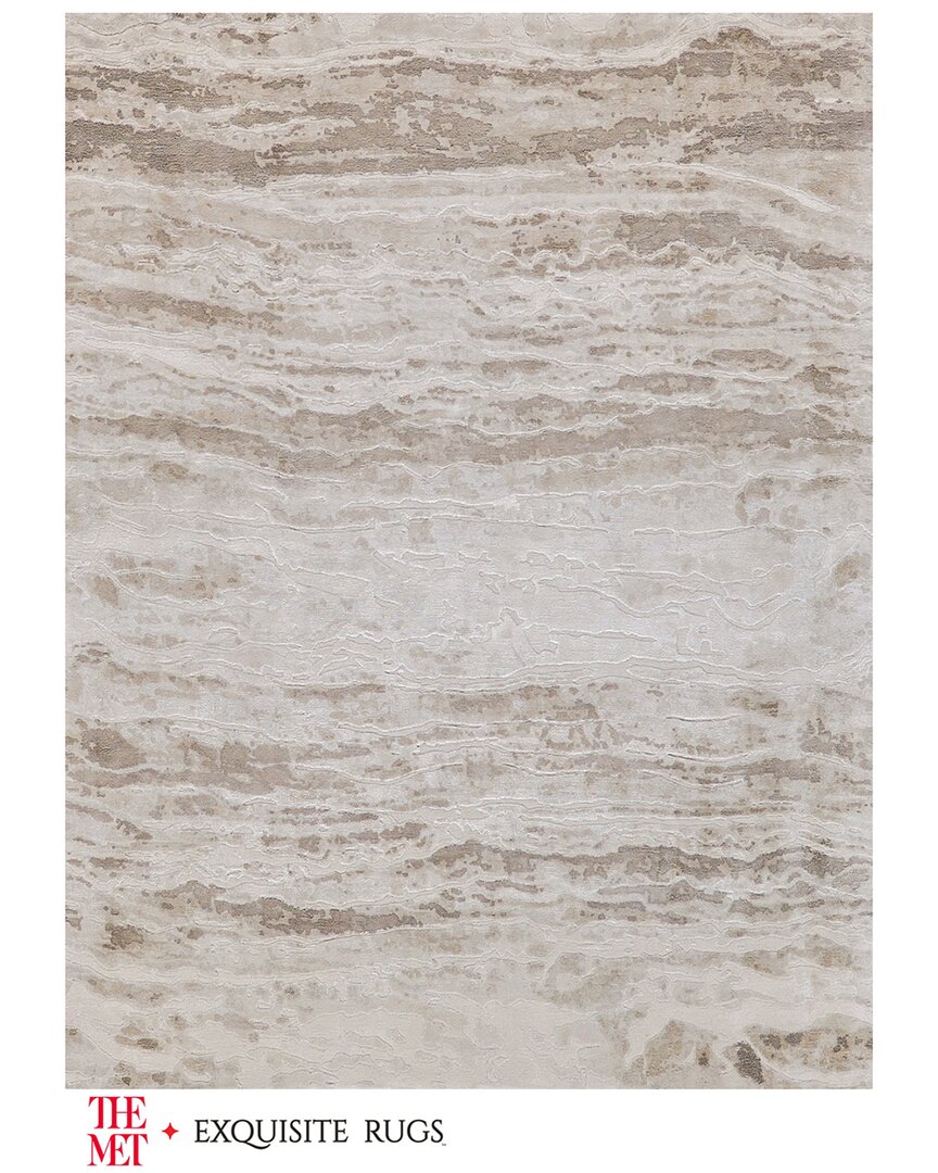 Exquisite Rugs X The Met Travertine Wool-blend Area Rug In Brown