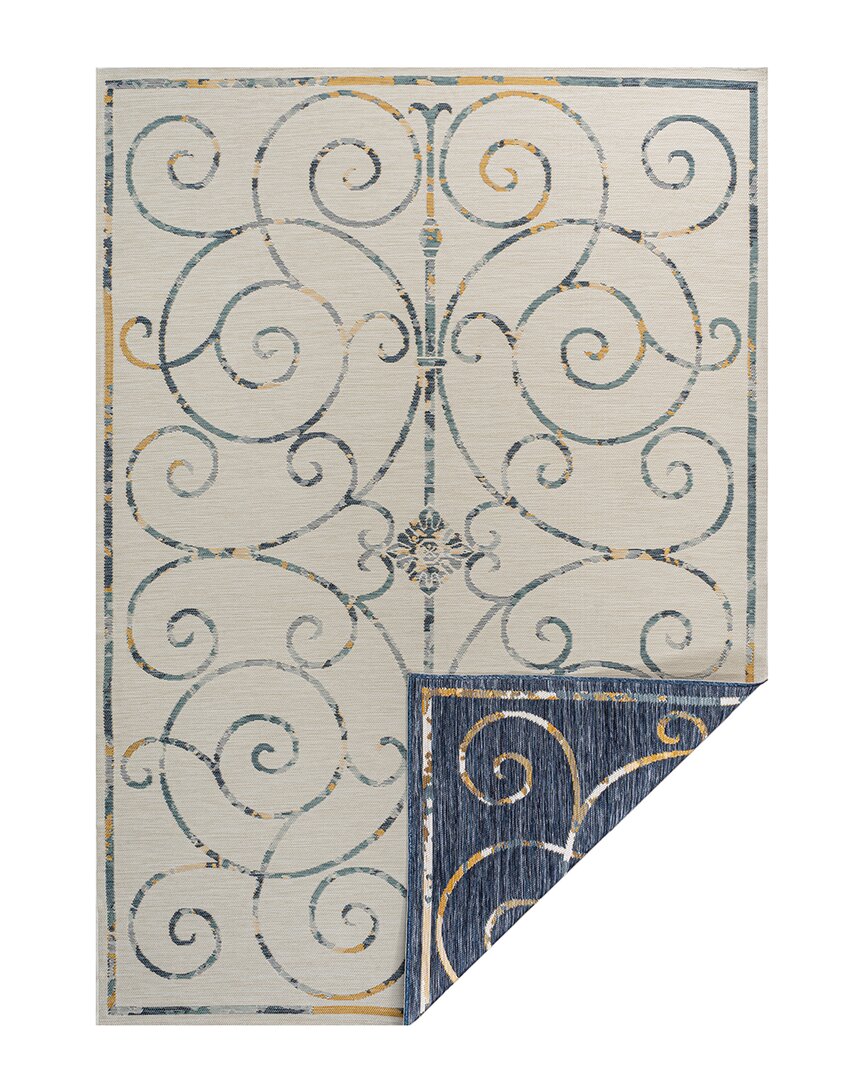 Jonathan Y Danae Classic Cottage Filigree Scroll Reversible Machine-washable Indoor/outdoor Area Ru In Cream