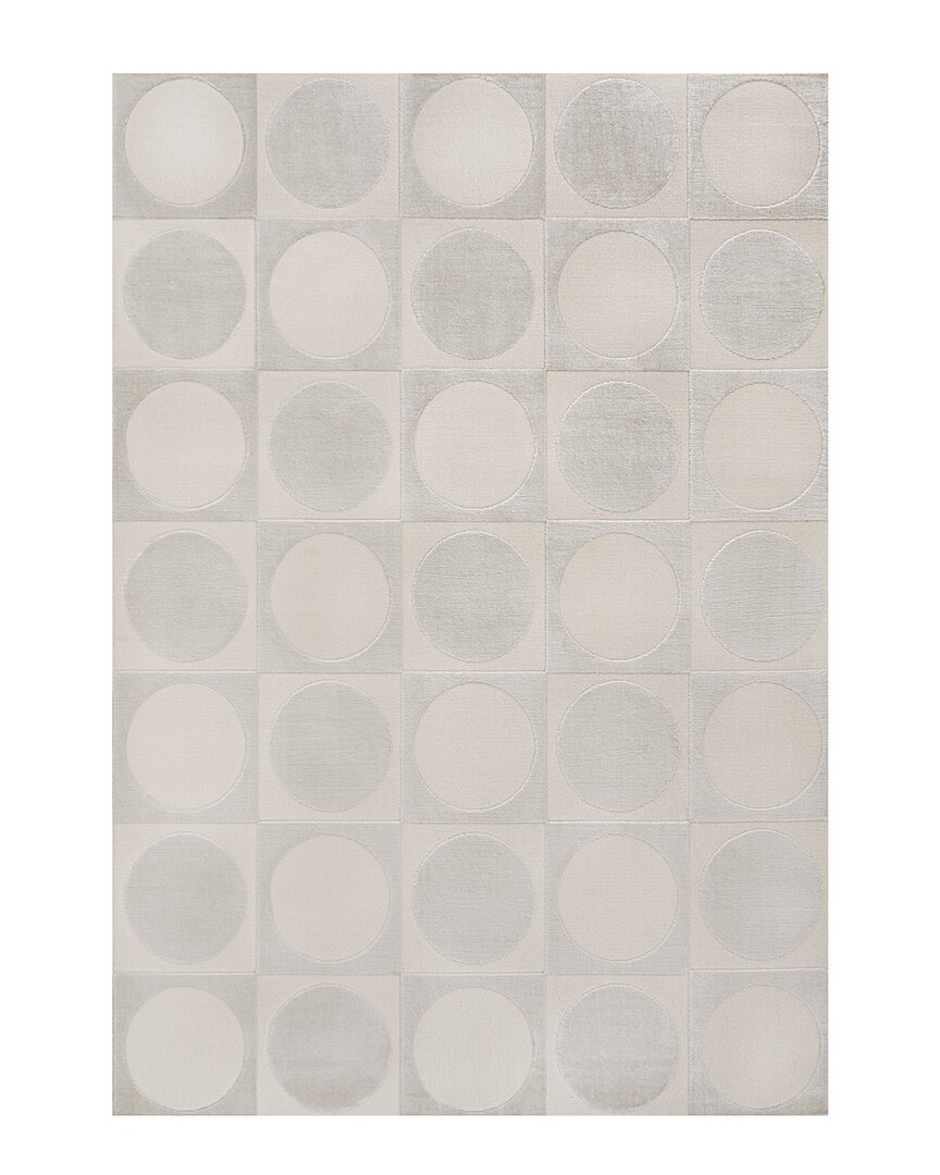 JONATHAN Y JONATHAN Y HELENA MODERN GEOMETRIC CIRCLES IN SQUARES HIGH-LOW AREA RUG