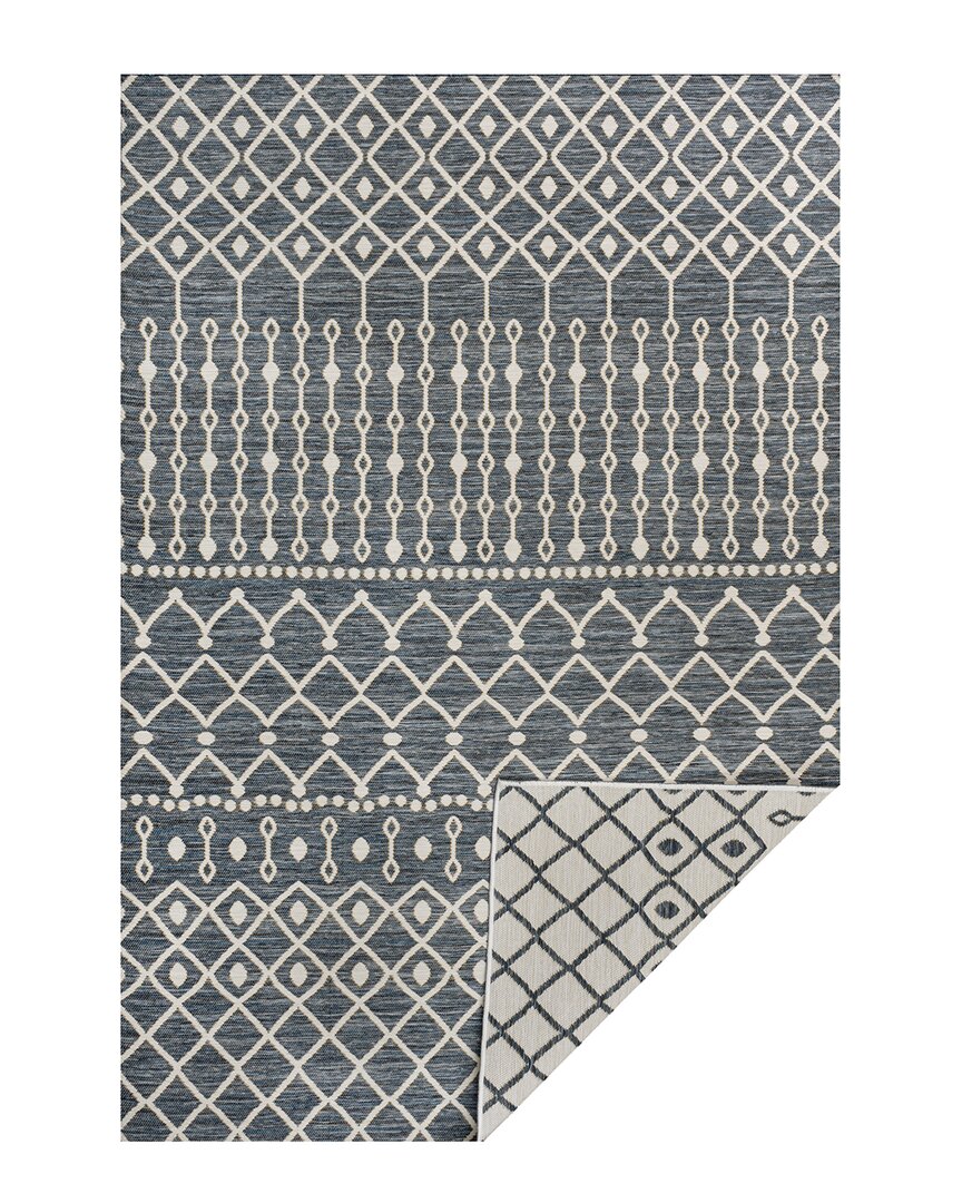 Jonathan Y Zana Modern Geometric Moroccan Reversible Machine-washable  Indoor/outdoor Area Rug In Navy