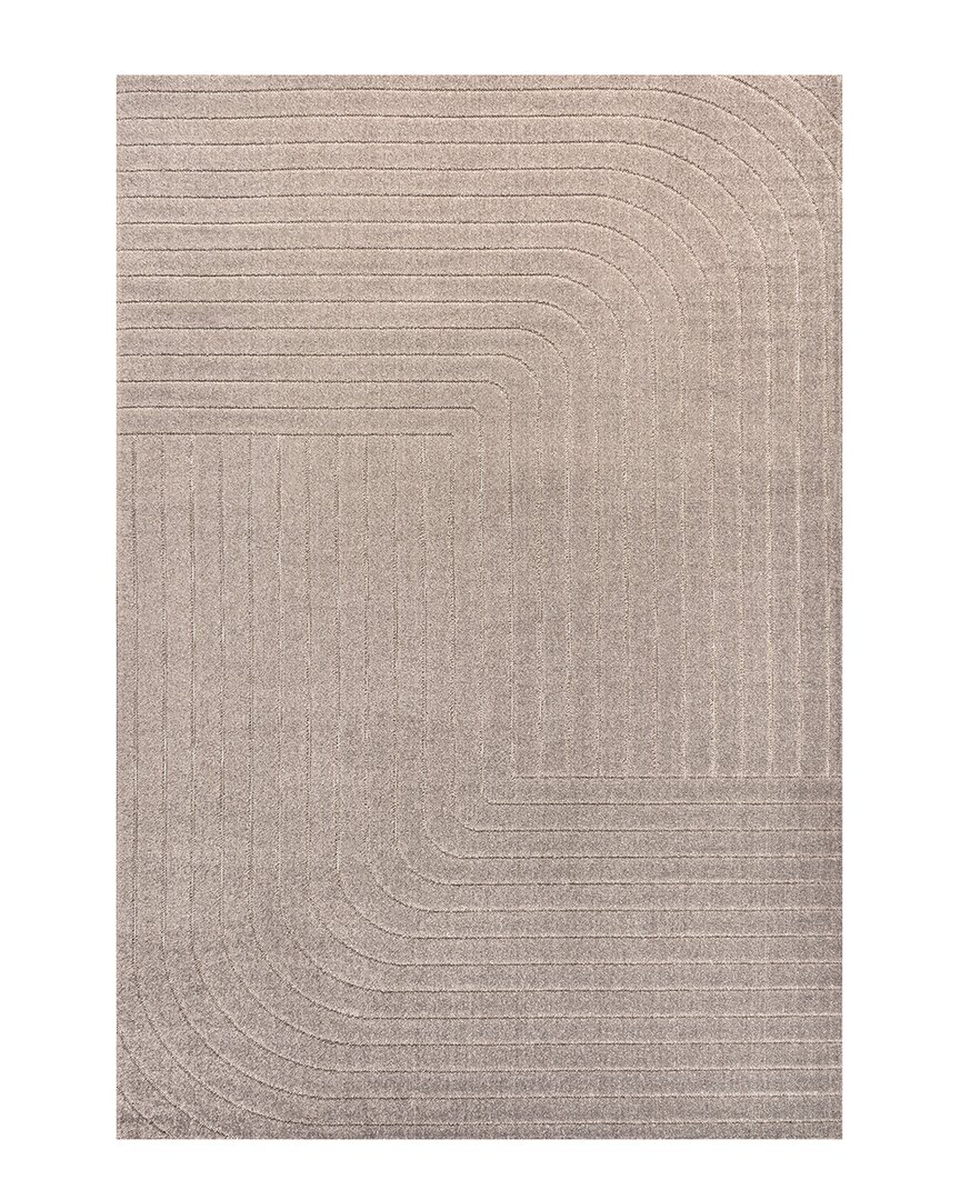Jonathan Y Odense High-low Minimalist Angle Geometric Indoor/outdoor Area Rug In Taupe