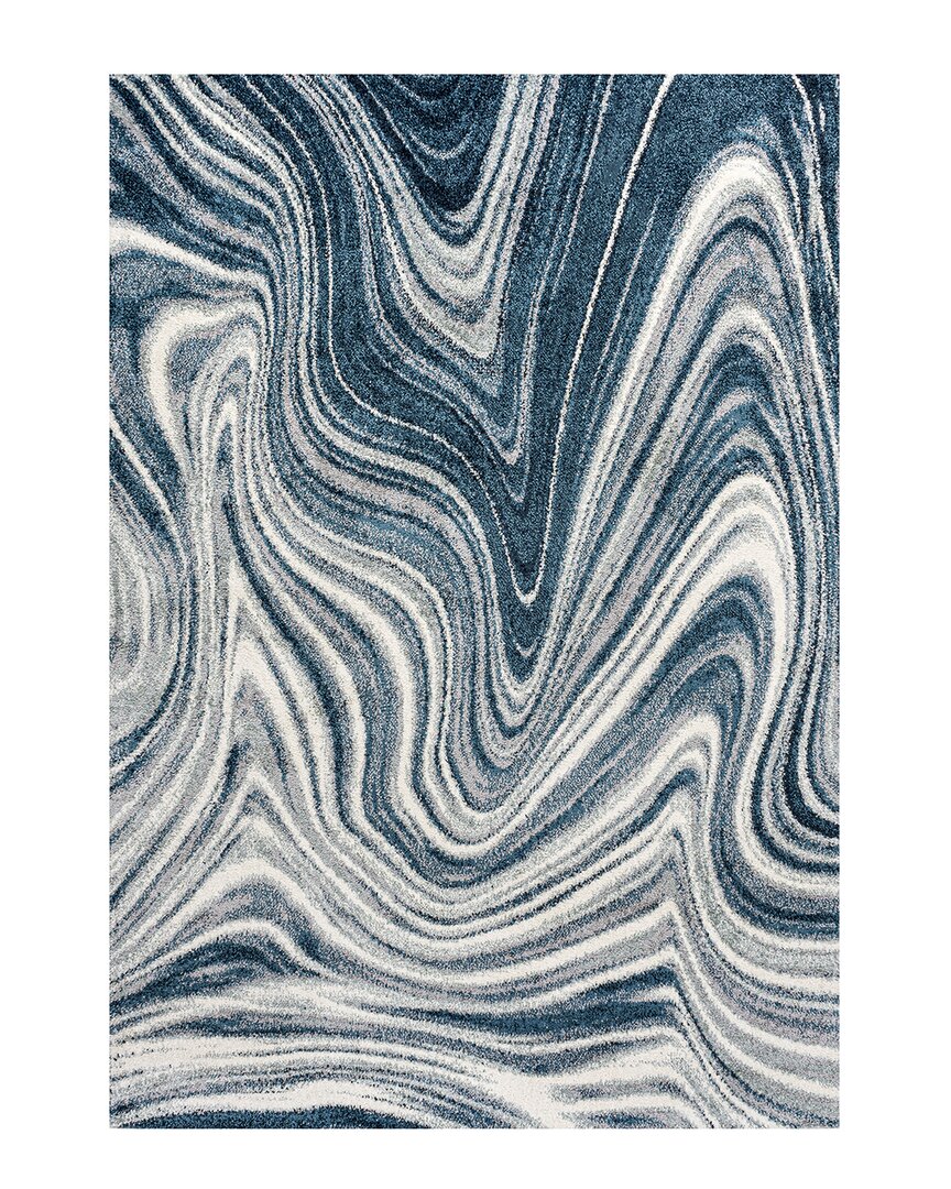 Jonathan Y Eleni Contemporary Glam Abstract Marble Area Rug In Turquoise