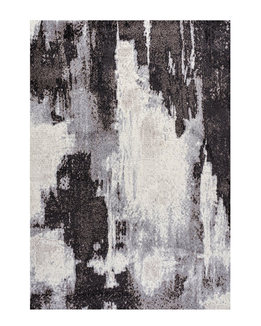 Jonathan Y Zoe Contemporary Bohemian Abstract Marble Area Rug In Charcoal