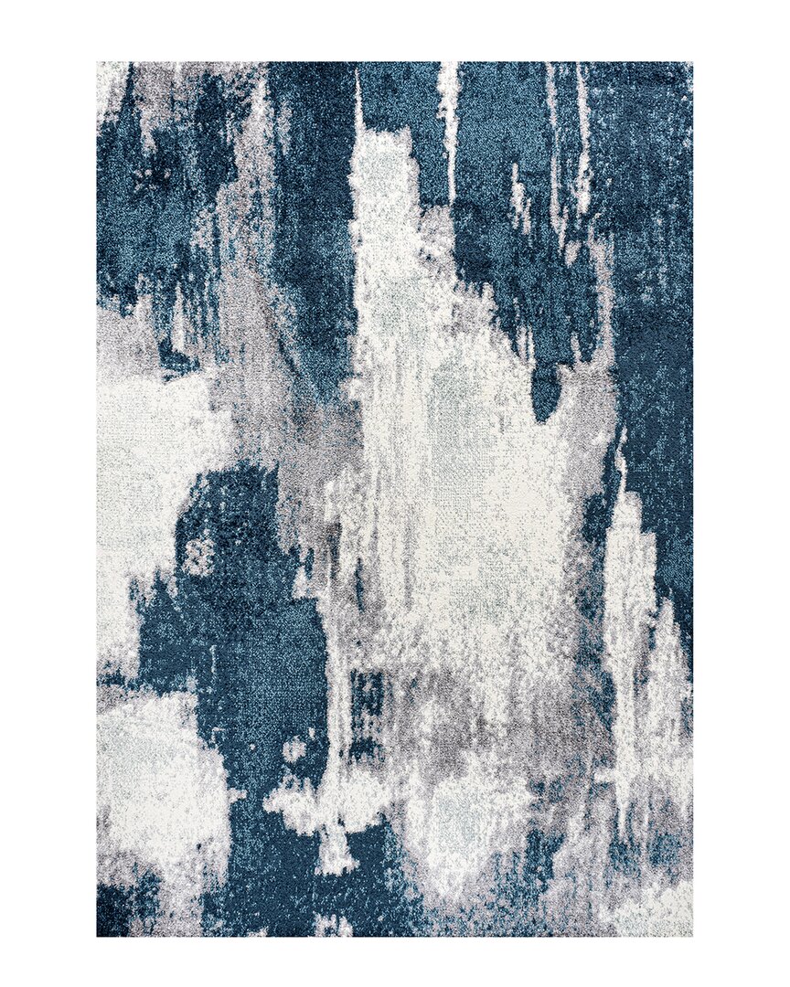 Jonathan Y Zoe Contemporary Bohemian Abstract Marble Area Rug In Navy