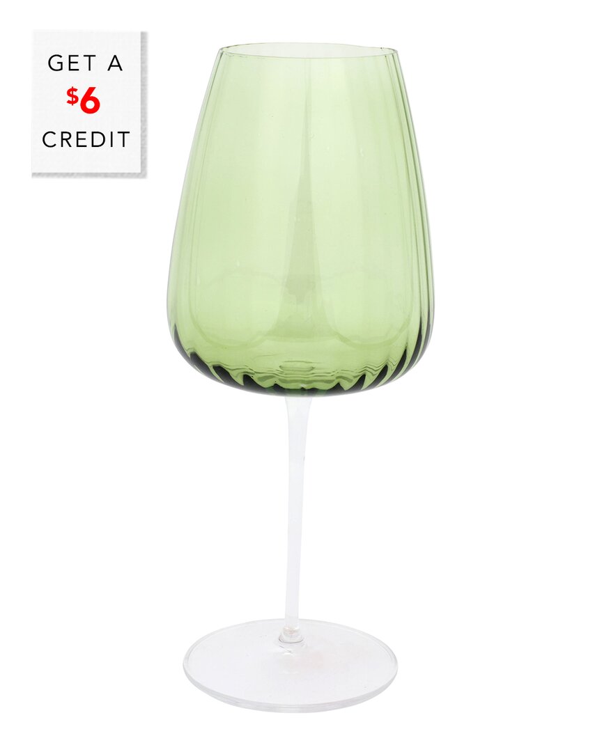 Vietri Francesca Water Glass In Green