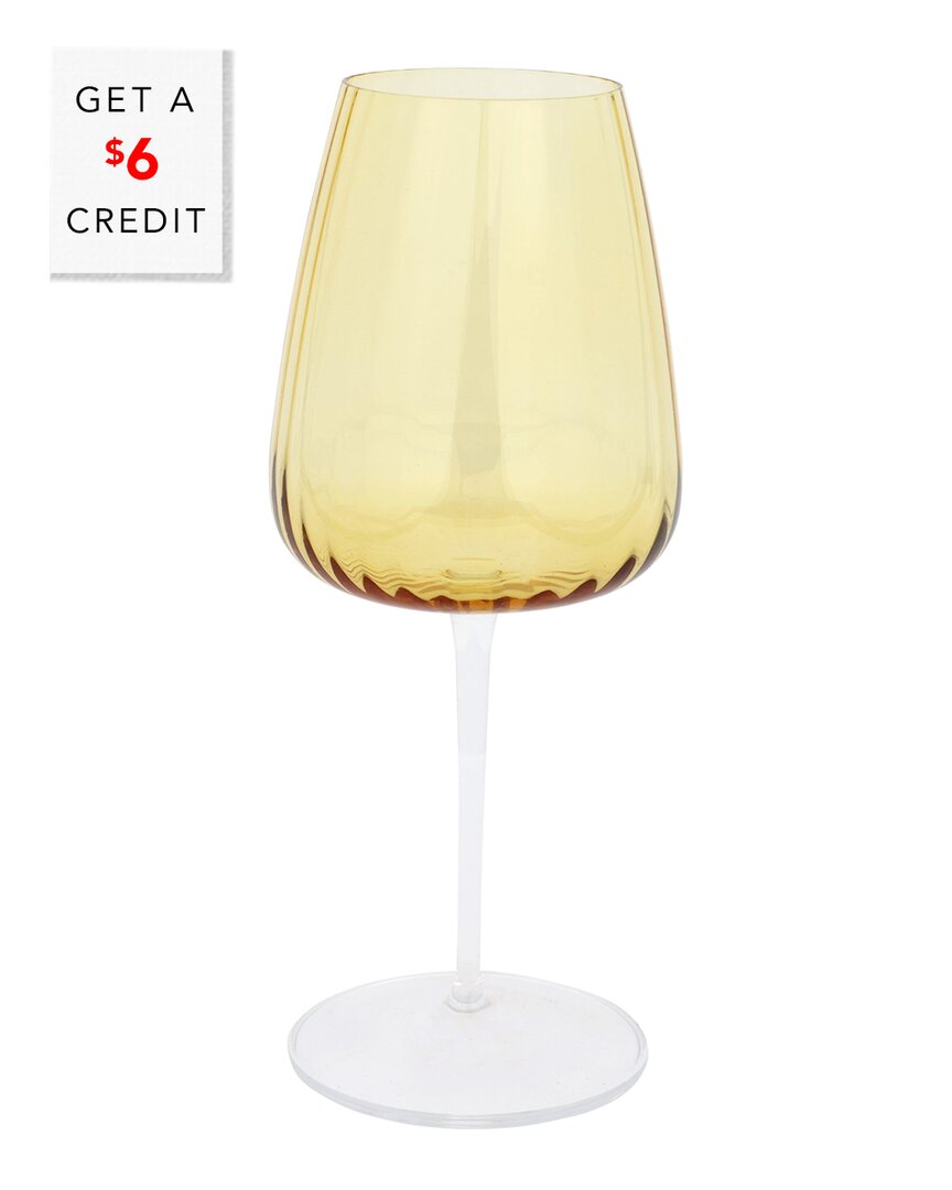 Vietri Francesca Wine Glass In Yellow