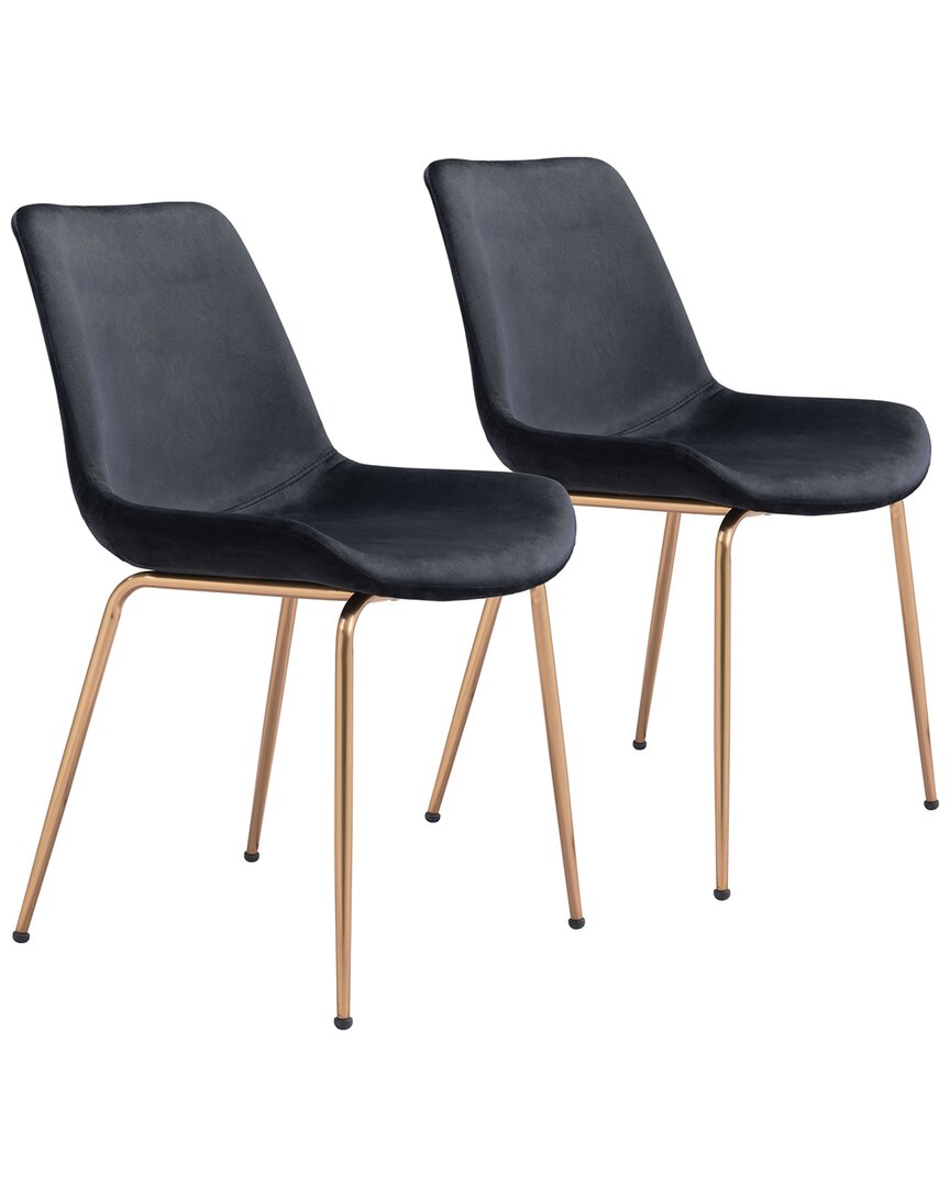 Zuo Modern Tony Dining Chair (set Of 2) In Black