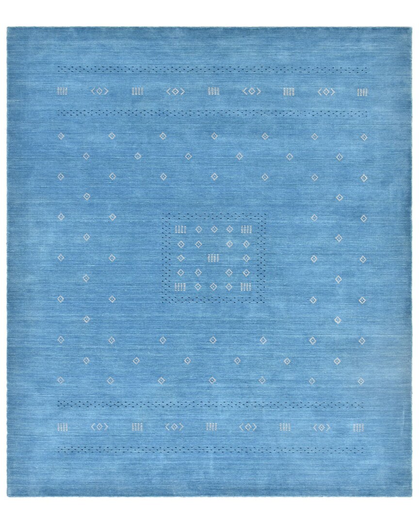 Solo Rugs Simi Handmade Wool-blend Gabbeh Rug In Blue
