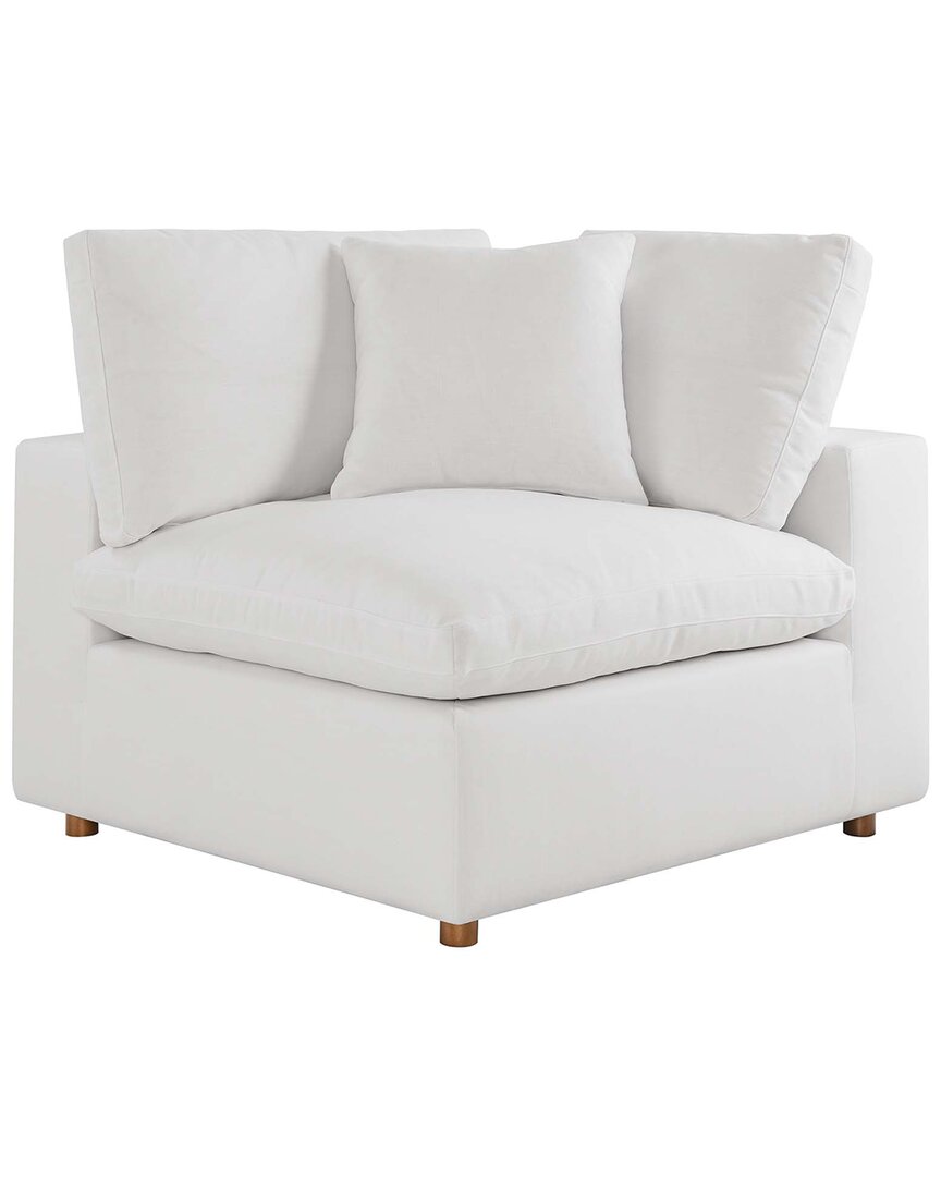 Modway Commix Down Filled Overstuffed Corner Chair In White