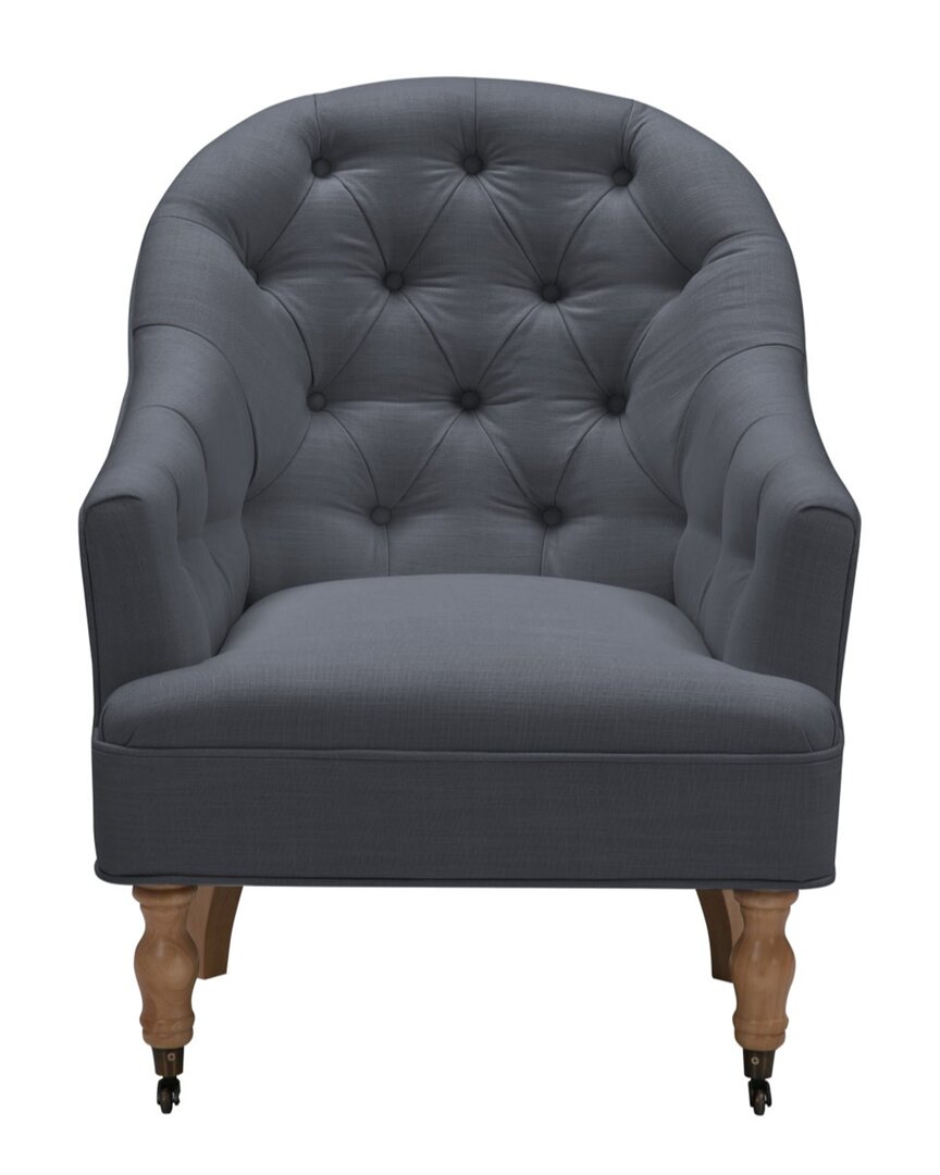 Shabby Chic Tiago Accent Armchair In Grey