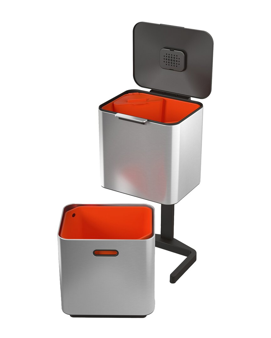 Joseph Joseph Totem Max Stainless Steel 60l Dual Waste & Recycling Bin