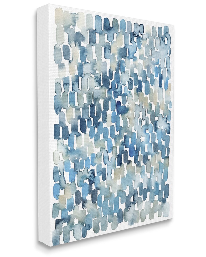 Stupell Industries Coastal Tile Abstract Soft Blue Beige Shapes Stretched Canvas Wall Art By Grace Popp