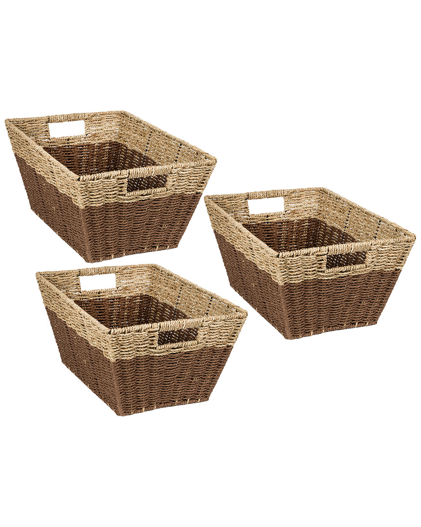 Honey-can-do 3pc Rectangle Baskets