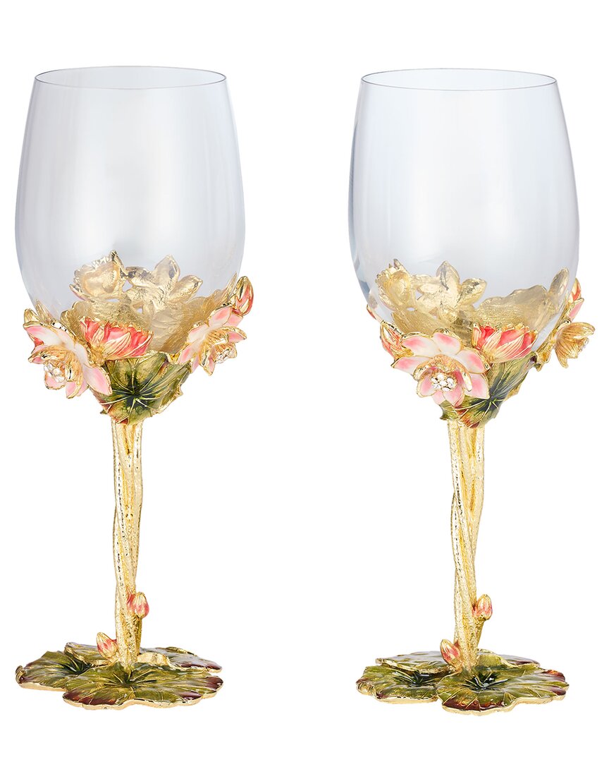 Olivia Riegel Set Of 2 Lotus Wine Glass