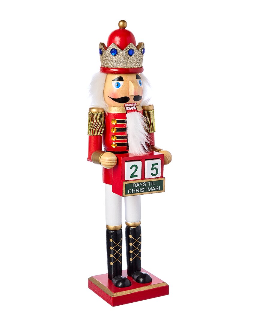 Kurt Adler 15in Red King Nutcracker With Calendar In Multi
