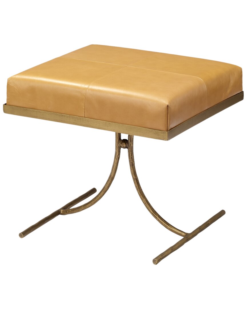Jamie Young Kai Stool In Gold
