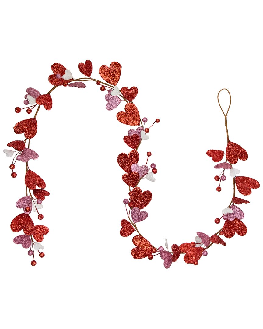 Northlight 6ft Hearts Valentine's Day Garland In Red