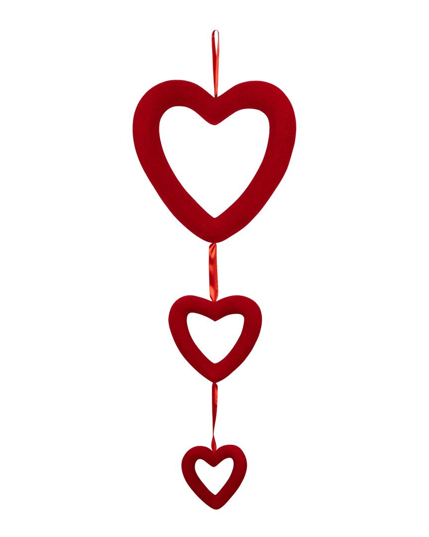 Northlight Wall Heart Trio Wall Decal In Red