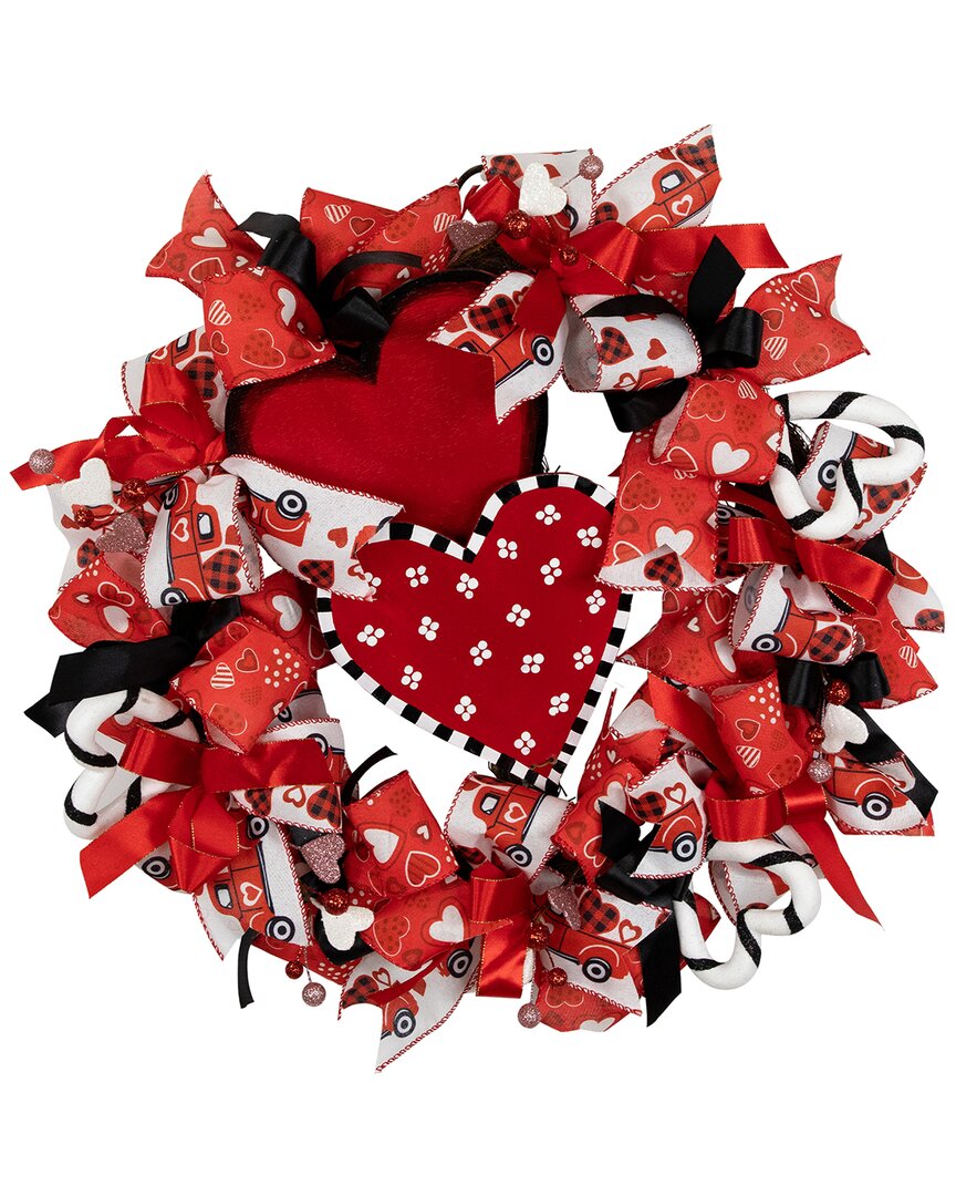 NORTHLIGHT NORTHLIGHT RIBBON & TWIG VALENTINE'S DAY WREATH