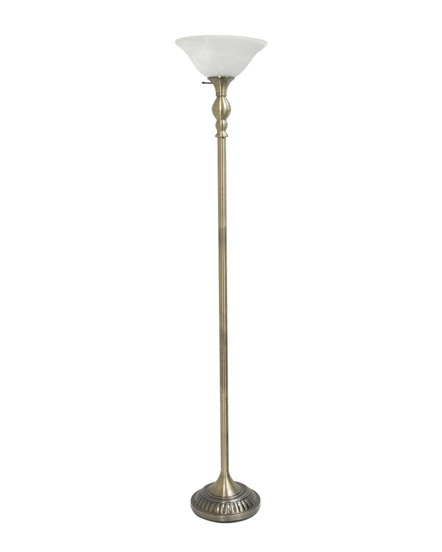 Lalia Home Classic 1 Light Torchiere Floor Lamp In Brass