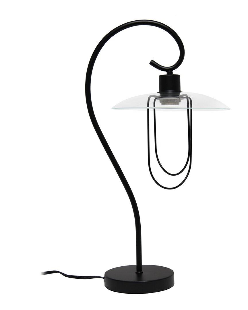 Lalia Home Modern Metal Scroll Table Lamp In Black