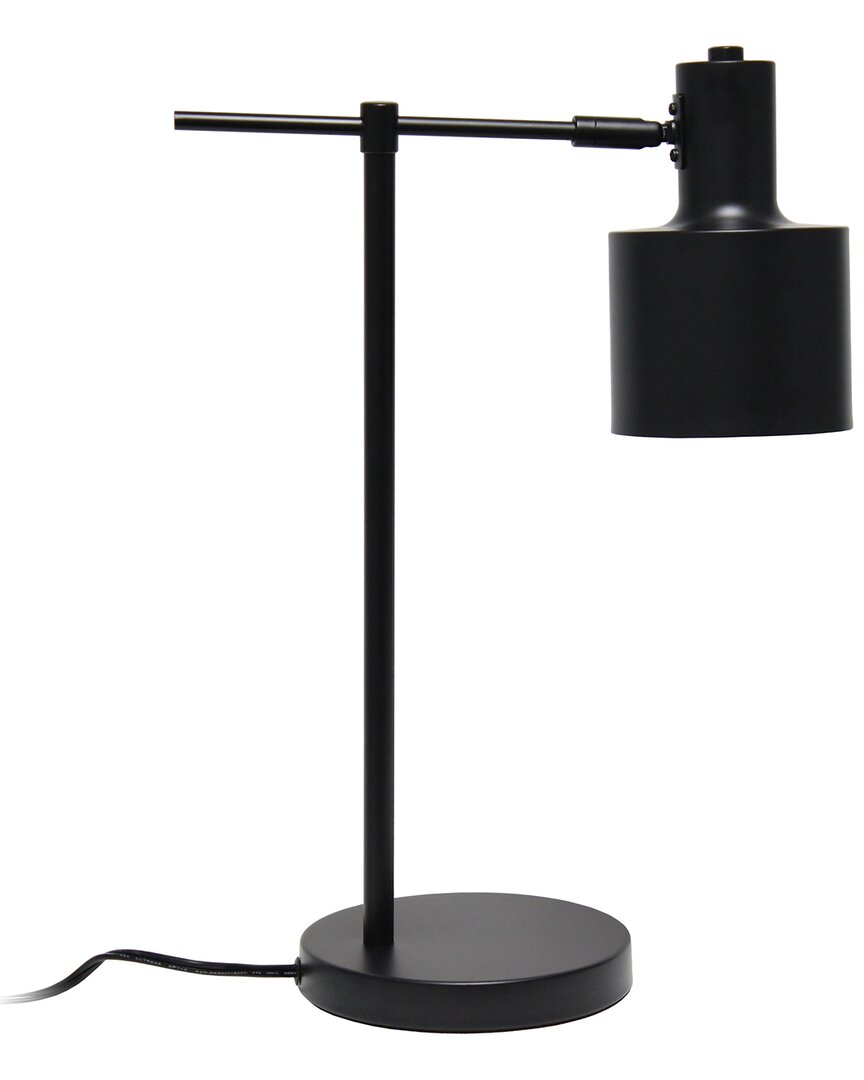 Lalia Home Mid Century Modern Metal Table Lamp In Black