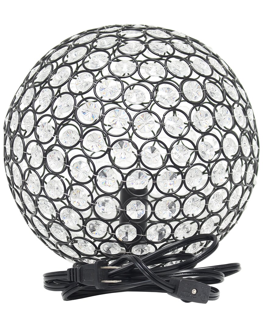 Shop Lalia Home Elegant Designs Elipse 10 Inch Crystal Ball Sequin Table Lamp In Bronze