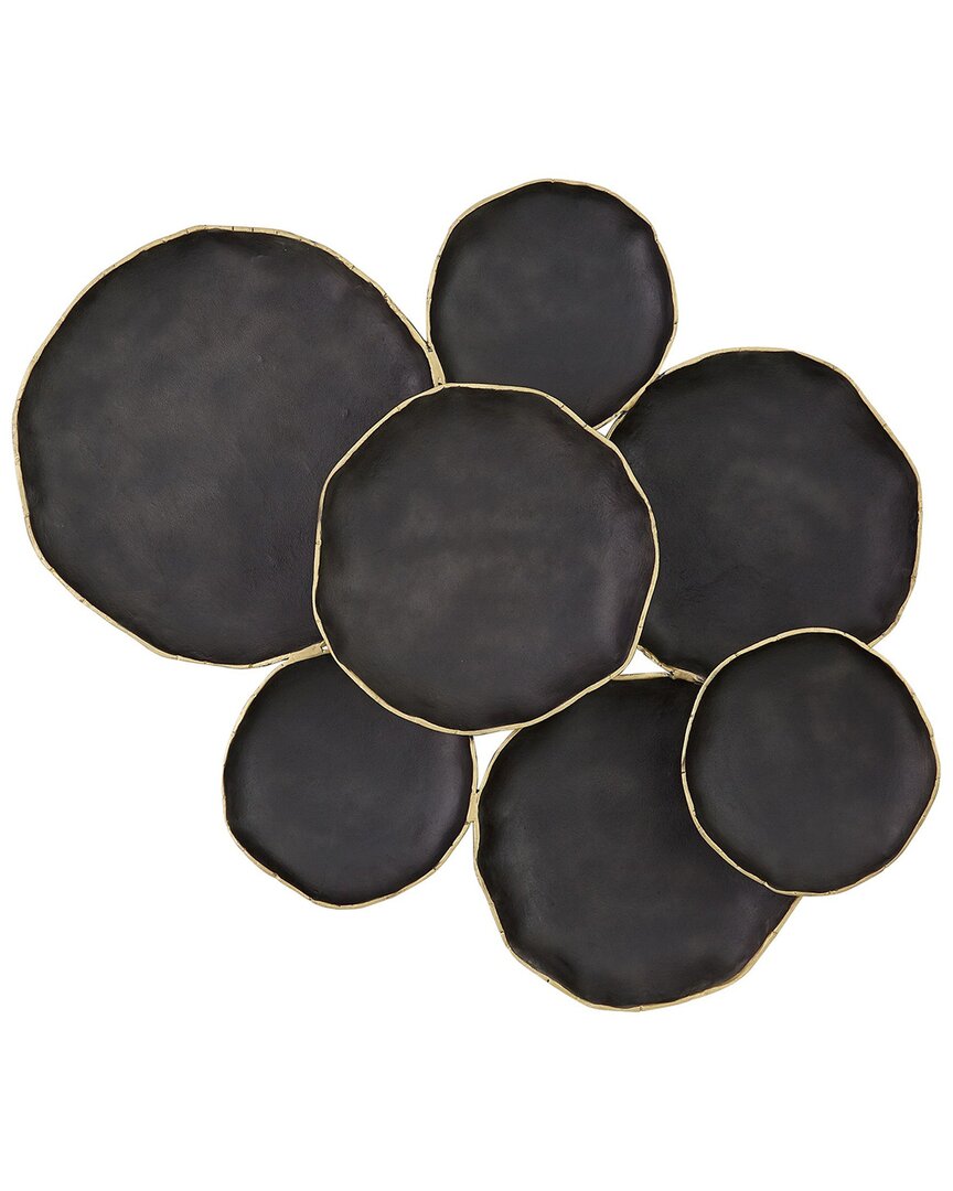 Global Views Tipped Edge Wall Decor-7 Cluster In Black
