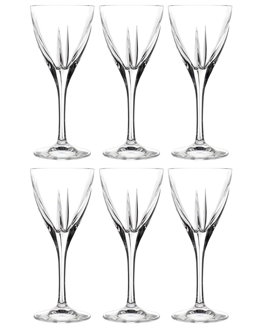 Barski Crystal Wine Goblets Set Of 6 In Clear
